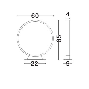 Stalp LED circular iluminat exterior IP65 METRO D-60cm 251448 universul-luminii.ro