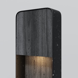 Stalp LED design modern IP54 Porte H-68cm lemn inchis 163988 universul-luminii.ro