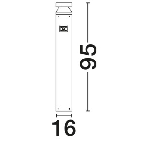 Stalp LED iluminat exterior IP65 COBU H-95cm - Img 5