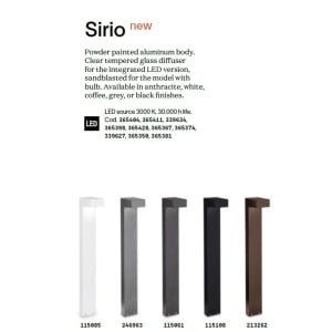 Stalp LED iluminat exterior IP65 SIRIO LED PT1 H80 GRIGIO - Img 3