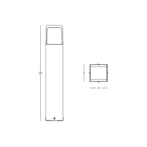 Stalp LED iluminat exterior modern IP65 Mandy H-50cm 154238 universul-luminii.ro