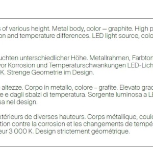 Stalp LED mare pentru iluminat exterior IP65 Elbe grafit H-200cm 212798 universul-luminii.ro