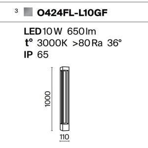 Stalp LED pentru iluminat exterior IP65 Elbe grafit H-100cm 214218 universul-luminii.ro