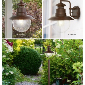 Stalp pentru iluminat exterior stil rustic Station H-110cm 7655RU SRT 87048 universul-luminii.ro