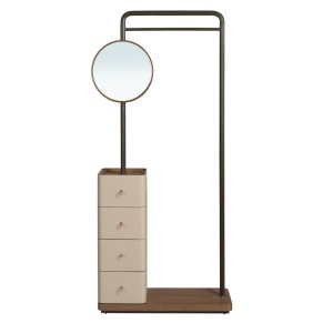 Suport pentru haine cu oglinda si sertare Coat Rack - Img 2