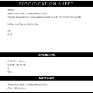 Suport pentru lumanare design LUX Hurrican Lanai L - Img 6