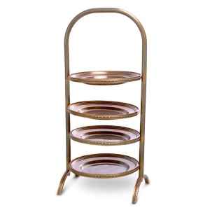 Suport prajituri, Patru platouri etajate design LUX Encore, alama vintage
