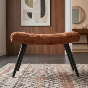 Taburete, suport pentru picioare SCANDINAVIA maro rustic - Img 2
