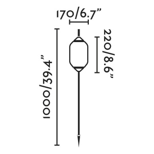 Tarus de iluminat exterior decorativ SAIGON 137/R17 gri/alb 217588 universul-luminii.ro