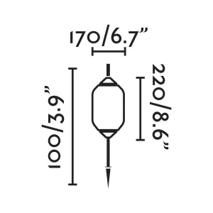 Tarus de iluminat exterior decorativ SAIGON 73/R17 gri/alb 217608 universul-luminii.ro