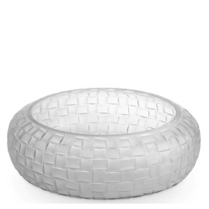 Vas decorativ design LUX realizat manual din sticla Varese frosted
