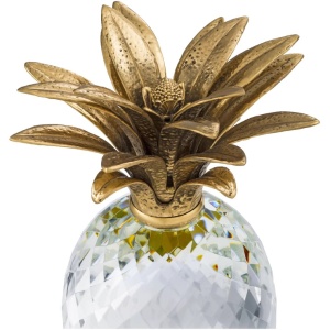 Vas depozitare, obiect decorativ design LUX Pineapple alama antic/ sticla - Img 3