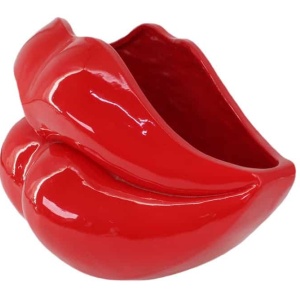 Vaza flori, Vas decorativ Vase LIP 55cm buze rosii - Img 6