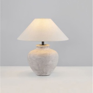 Veioza decorativa, Ceramica, Tesatura, Alb, LUPE 245478 universul-luminii.ro