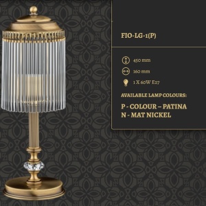 Veioza design clasic realizata manual Fiore 77258 universul-luminii.ro