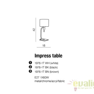 Veioza design elegant Impress White 175868 universul-luminii.ro