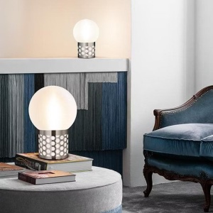 Veioza design Glam Retro realizata manual Atmosfera Medium Pewter - Img 4