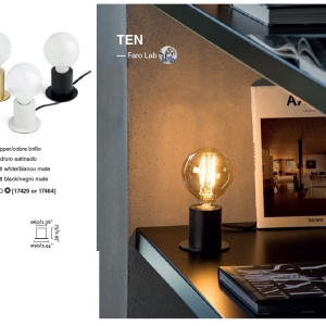 Veioza design modern minimalist TEN neagra 62169 90758 universul-luminii.ro
