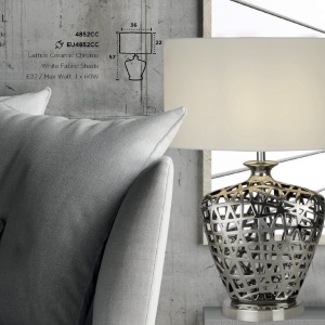 Veioza / Lampa de masa decorativa design elegant Network L EU4852CC SRT 52258 universul-luminii.ro