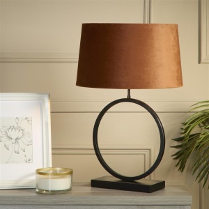 Veioza/Lampa de masa decorativa Elegant negru/orange - Img 2