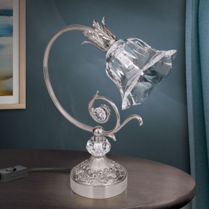 Veioza, Lampa de masa design clasic LA BOHEME, argintiu antic 241508 universul-luminii.ro