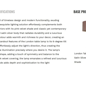 Veioza/Lampa de masa design decorativ London argintiu/roz 223018 universul-luminii.ro