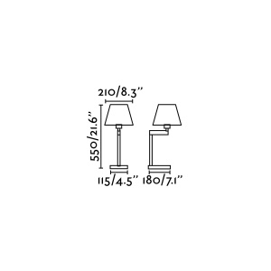 Veioza / Lampa de masa design elegant ARTIS bronz/alb 92098 universul-luminii.ro