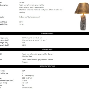 Veioza, Lampa de masa design lux Camelia 147188 universul-luminii.ro