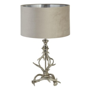 Veioza/Lampa de masa design lux elegant Belle argintiu/taupe 148598 universul-luminii.ro
