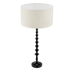 Veioza, Lampa de masa design LUX, Lemn, Tesatura, Arabella 244698 universul-luminii.ro