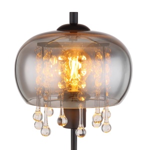 Veioza, lampa de masa design modern Corry negru, fumuriu 134728 universul-luminii.ro