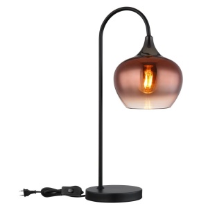 Veioza/Lampa de masa design modern MAXY negru/cupru 141008 universul-luminii.ro