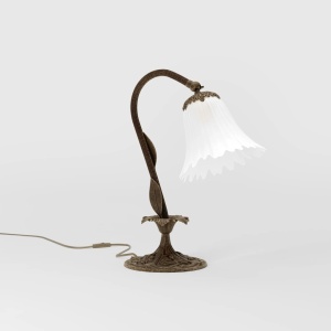 Veioza, Lampa de masa din alama cu detalii gravate Dalida - Img 2