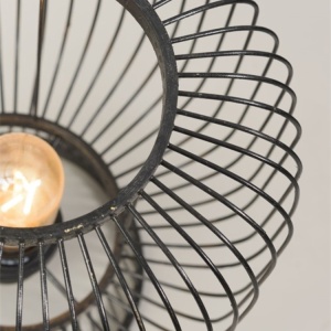 Veioza, lampa de masa eco din bambus Cango negru, 30x26cm 90958 universul-luminii.ro