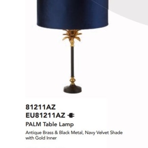 Veioza, Lampa de masa eleganta Palm bleumarin 136518 universul-luminii.ro