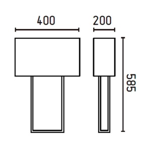 Veioza, lampa de masa H-58,5cm Vesper 29985 43598 universul-luminii.ro