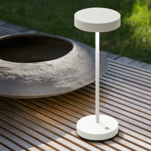 Veioza/Lampa de masa LED portabila de exterior Toffee tl alb 143618 universul-luminii.ro