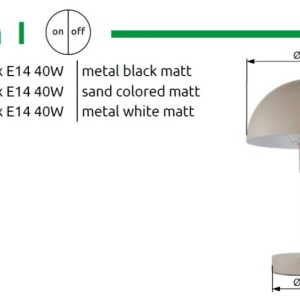 Veioza/Lampa de masa moderna ATOMA I negru - Img 7