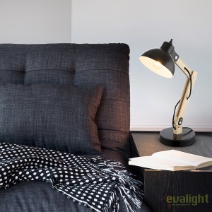 Veioza / Lampa de masa moderna Tongariro negru 21504 GL 59298 universul-luminii.ro