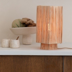 Veioza/Lampa Eco din Rafie, Panama octogon L, natur 243738 universul-luminii.ro