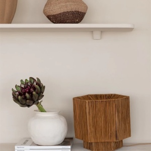 Veioza/Lampa Eco din Rafie, Panama octogon S, maro 243728 universul-luminii.ro