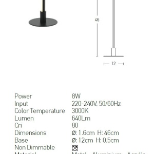 Veioza LED, lampa de masa design modern Betty negru 61648 universul-luminii.ro