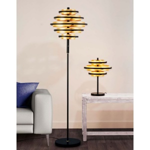 Veioza LED, Lampa de masa moderna Hive Black/gold EU6357BG SRT 83348 universul-luminii.ro
