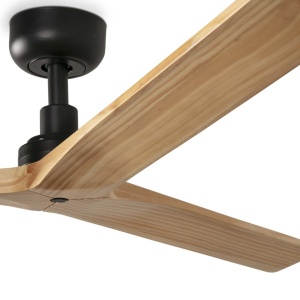 Ventilator aplicat tavan cu telecomanda KLIM M 125cm, negru/ pin - Img 4