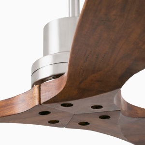Ventilator de tavan cu telecomanda LANTAU L nickel/lemn maro 124828 universul-luminii.ro