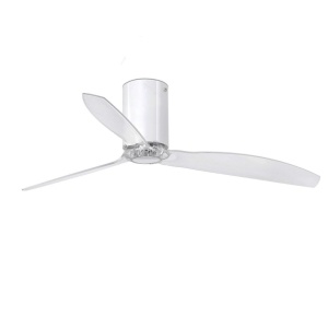 Ventilator de tavan modern cu telecomanda MINI TUBE FAN ab lucios/transparent 32038