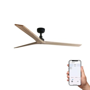 Ventilator smart sistem TUYA si telecomanda KLIM L 150cm, negru/ pin