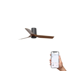 Ventilator tavan smart sistem TUYA si telecomanda PUNT TUB S negru/nuc - Img 2