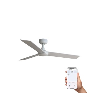 Ventilator tavan smart sistem TUYA si telecomanda RUDDER 3 S alb/frasin - Img 2