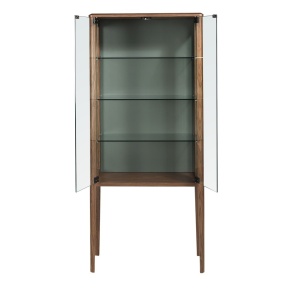Vitrina design LUX cu iluminat Glass and Walnut - Img 3